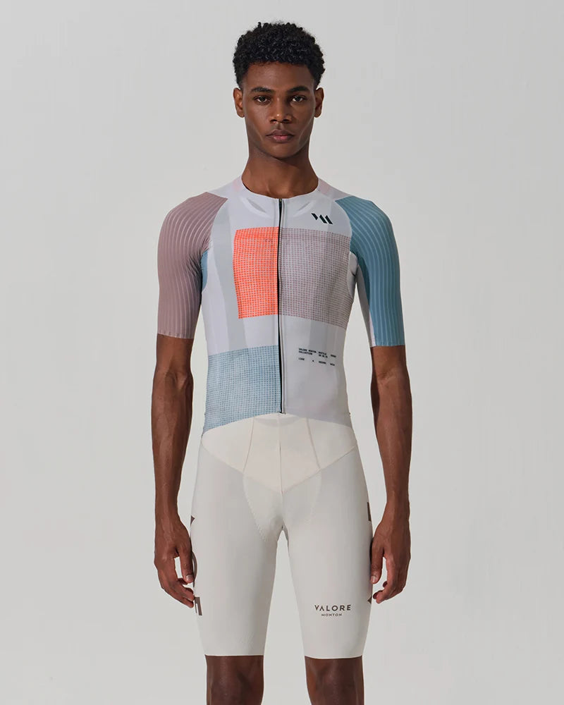 Short Sleeve Jersey Mens - Serie Tempo - Stone Grey